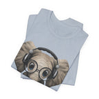 Nerdy Elephant with Headphones T-Shirt | Elephant Lover Gift
