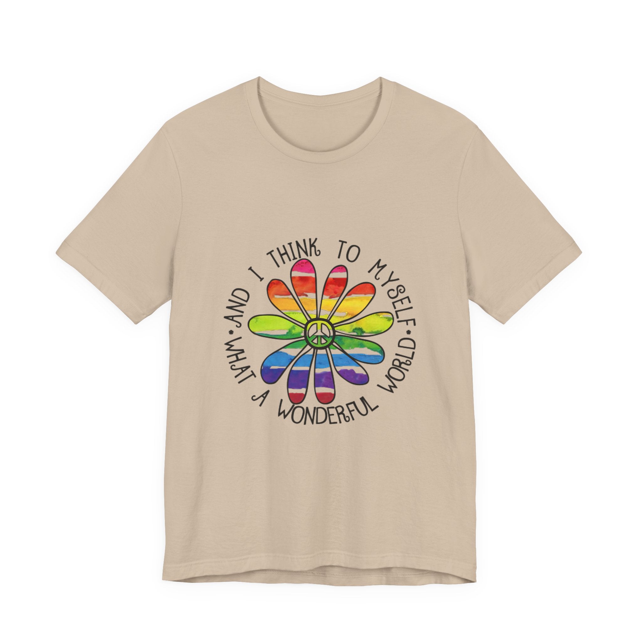 What A Wonderful World T-Shirt | Hippie Peace Lover Gift