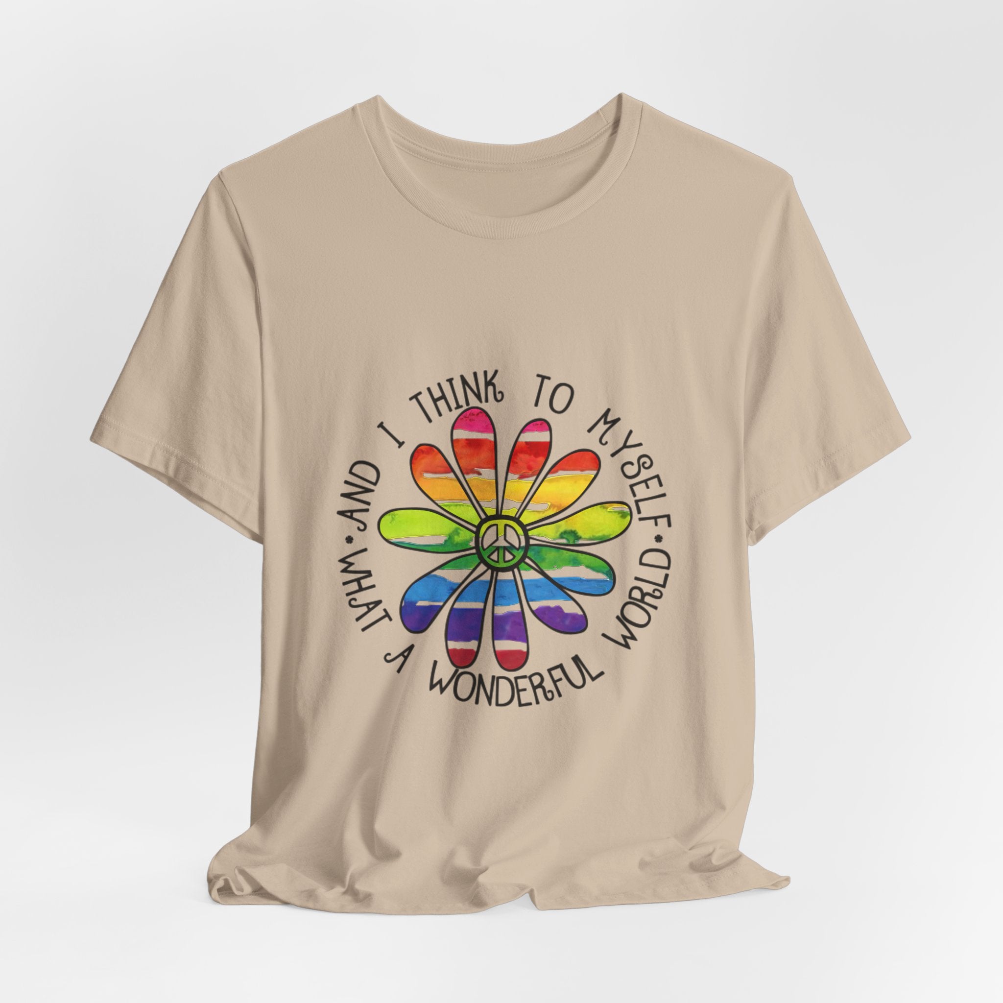 What A Wonderful World T-Shirt | Hippie Peace Lover Gift