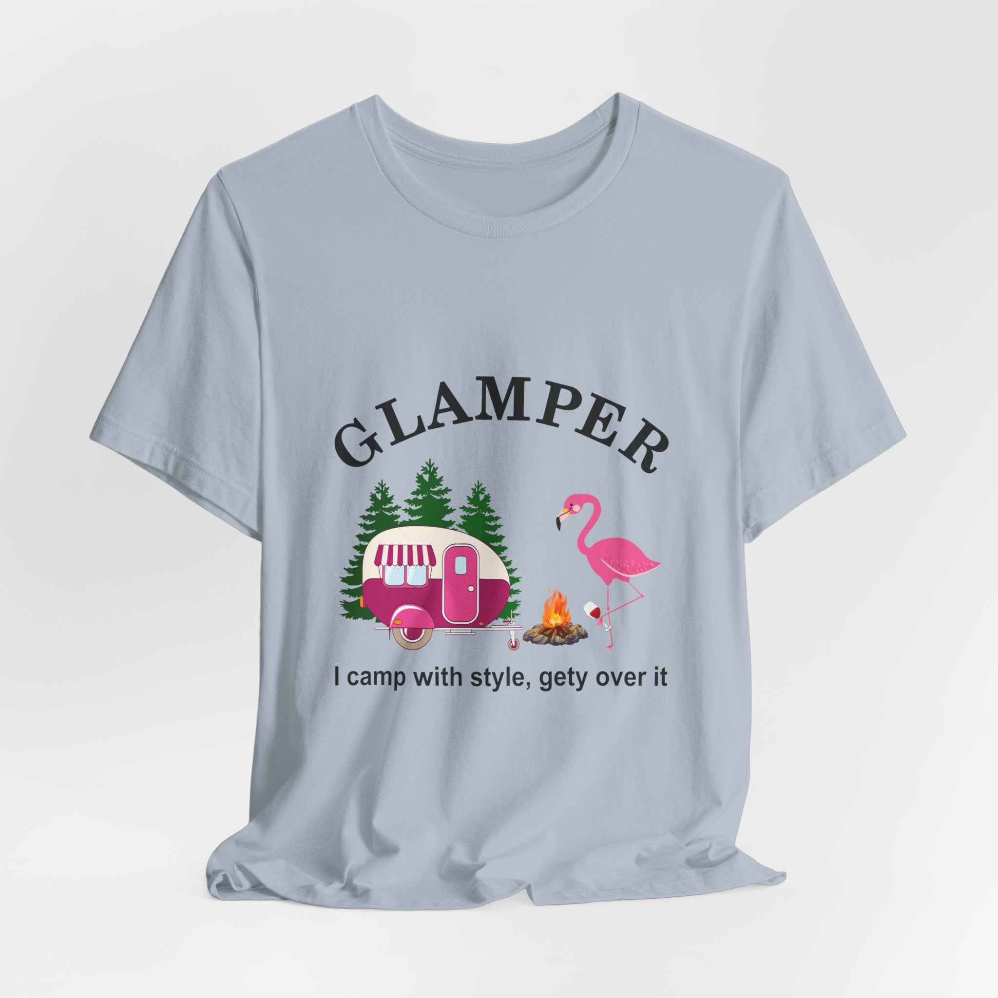 GLAMPER I Camp With Style T-Shirt | Glamping Lover Gift