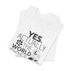 World Revolves Around My Dogs T-Shirt | Funny Dog Lover Gift