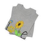 Sunflower Paw Print 'I Love Dog Mom Life' T-Shirt | Dog Mom Gift