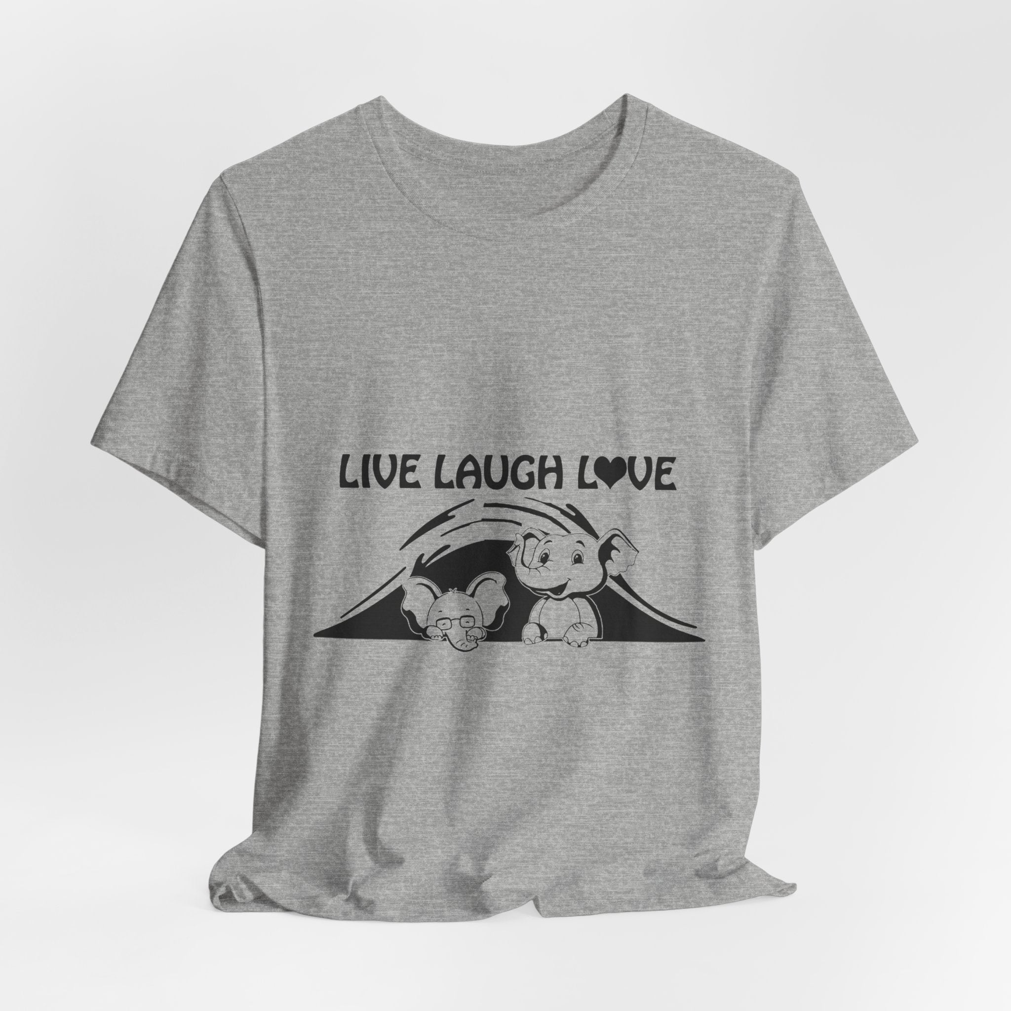 Live Laugh Love Elephants T-Shirt | Elephant Lover Gift