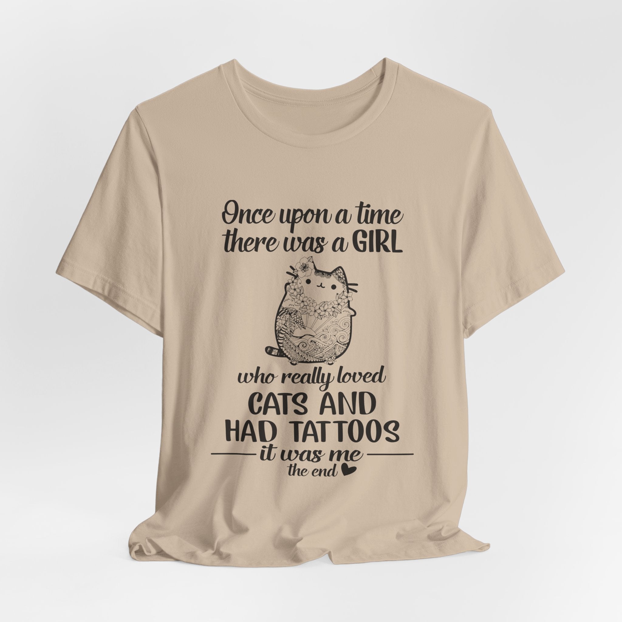 Girl Who Loved Cats & Tattoos T-Shirt | Cat Lover Gift