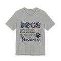 Dogs Leave Paw Prints On Our Hearts T-Shirt | Fur Parent Gift