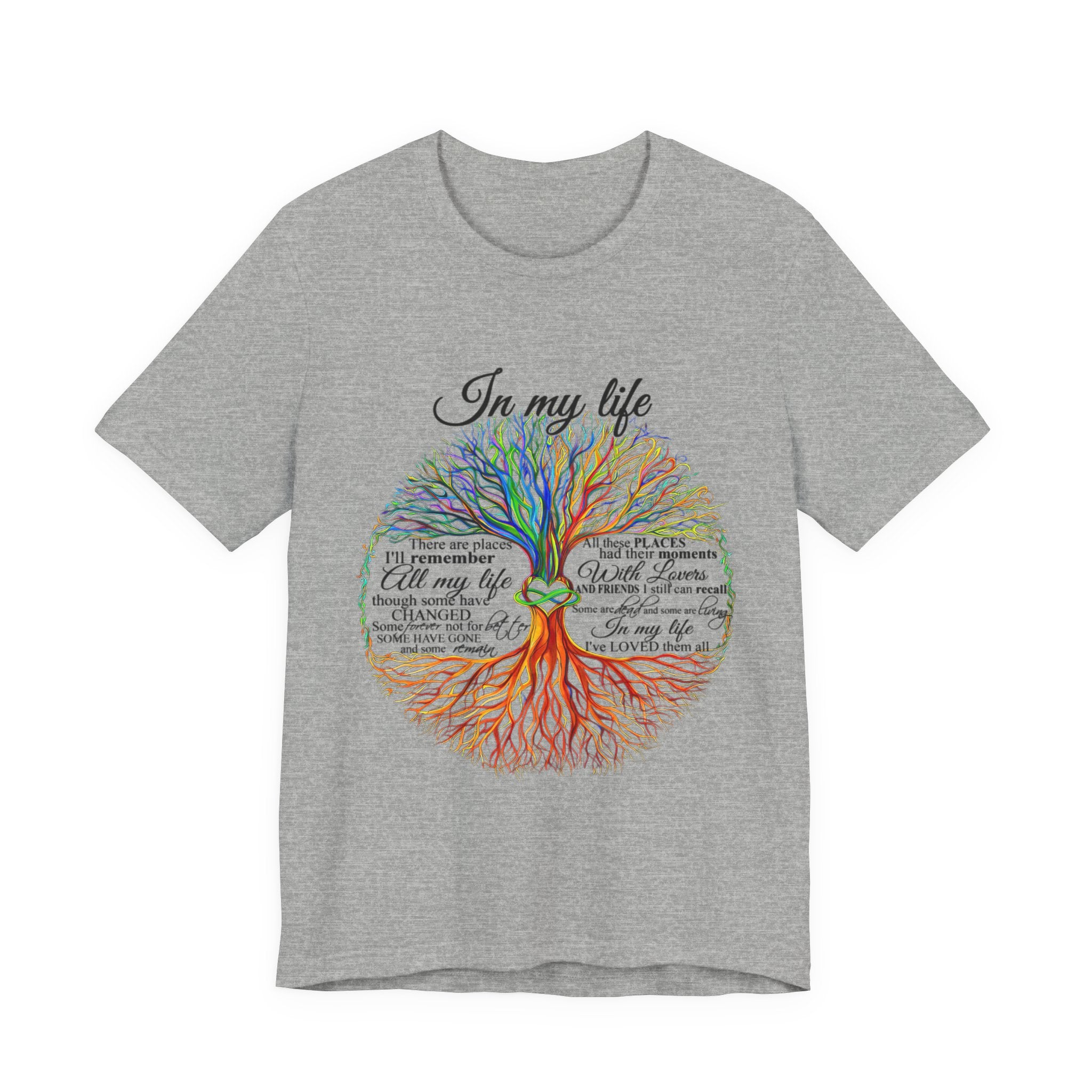 In My Life Lyrics Tree T-Shirt | Hippie Soul Gift
