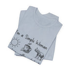 Simple Woman Sunshine Coffee Elephant T-Shirt | Elephant Lover Gift
