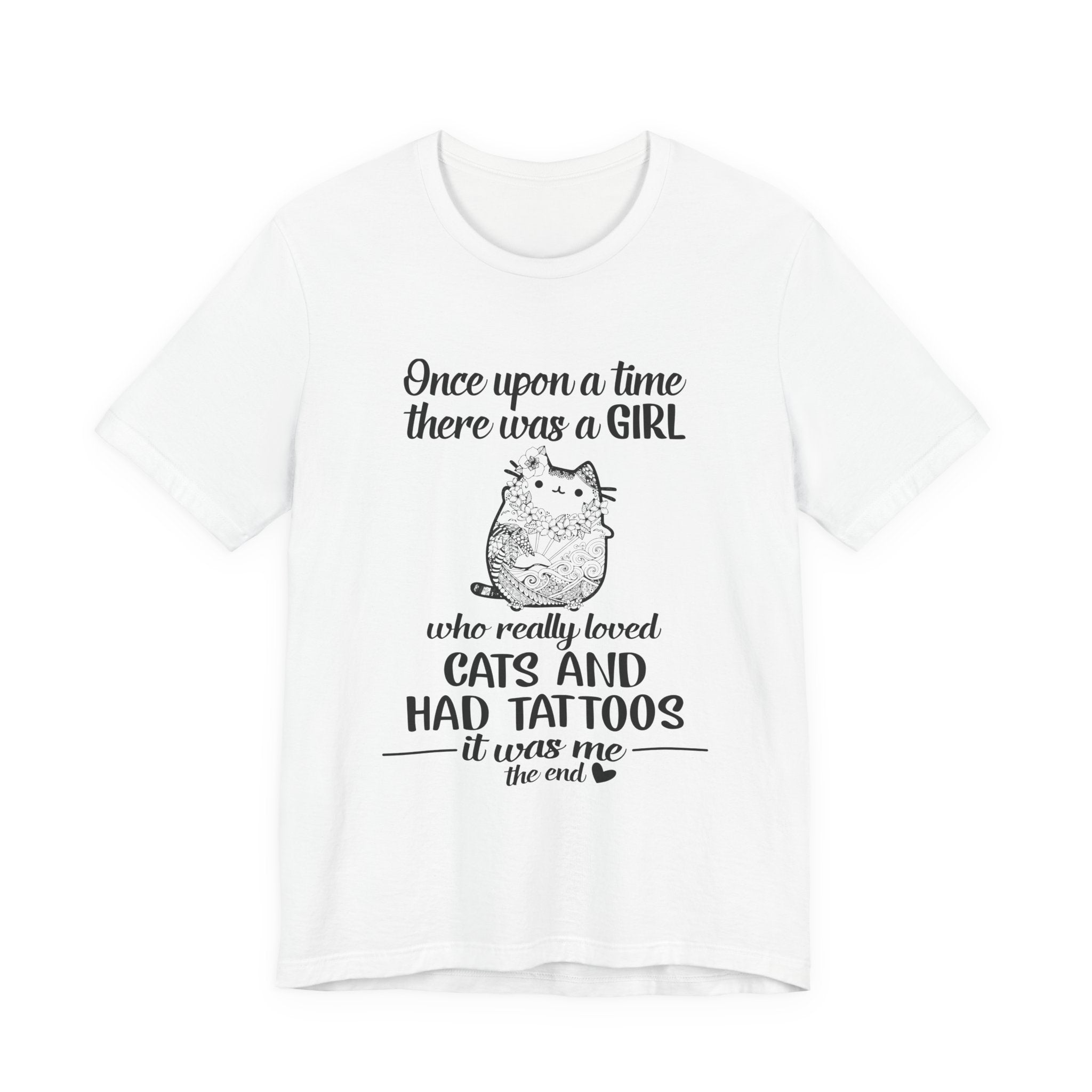 Girl Who Loved Cats & Tattoos T-Shirt | Cat Lover Gift