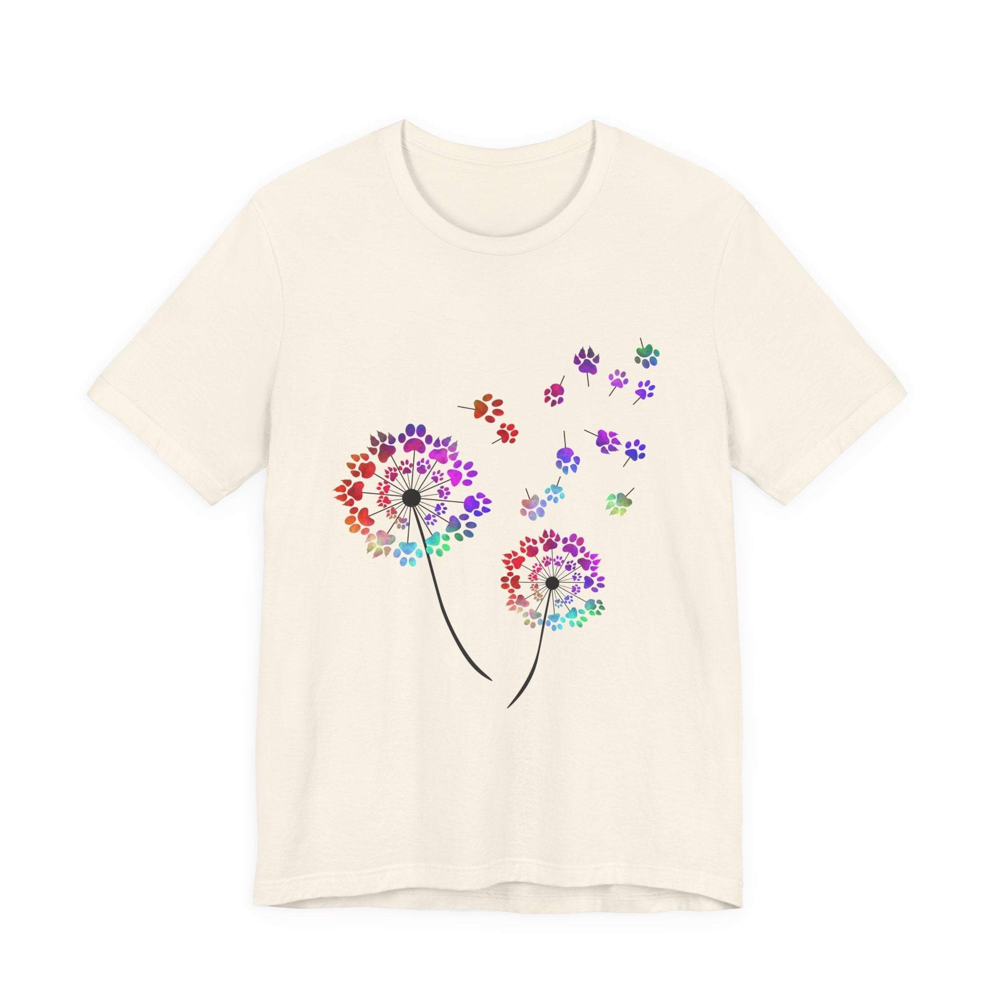 Paw Print Dandelion T-Shirt | Dog Lover Gift for Fur Parents