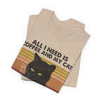 Coffee & My Cat T-Shirt | Introvert Cat Lover Gift