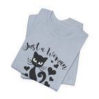 Just a Woman Who Loves Cats & Books T-Shirt | Cat Lover Gift