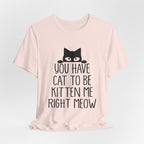 You Have Cat To Be Kitten Me Right Meow T-Shirt | Funny Cat Lover Gift