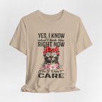 No I Don't Care Cat T-Shirt | Sassy Cat Lover Gift