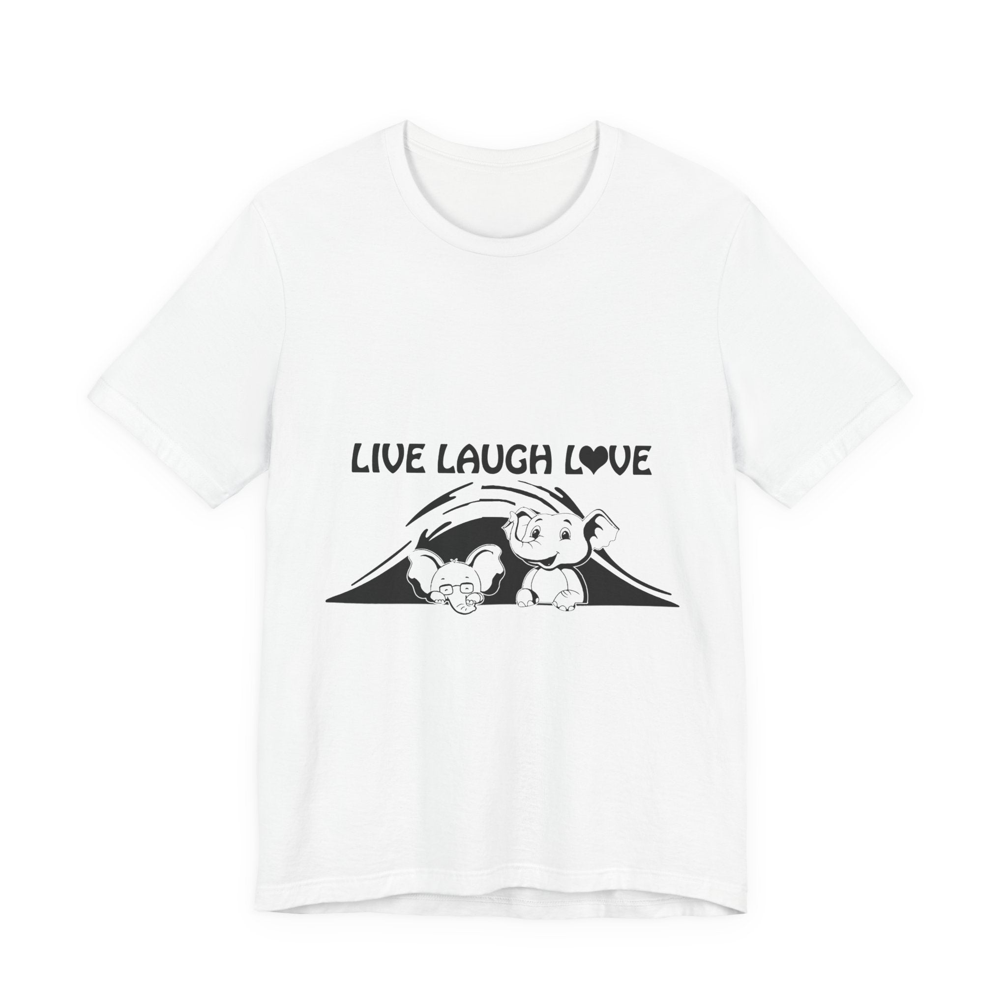 Live Laugh Love Elephants T-Shirt | Elephant Lover Gift
