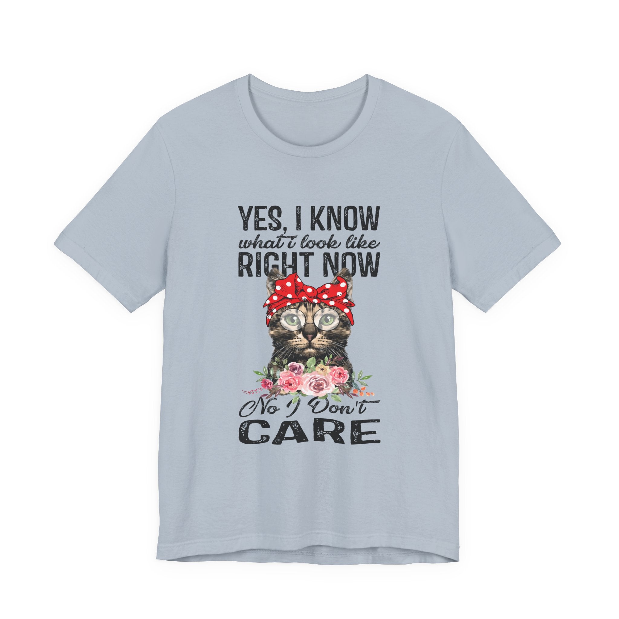 No I Don't Care Cat T-Shirt | Sassy Cat Lover Gift