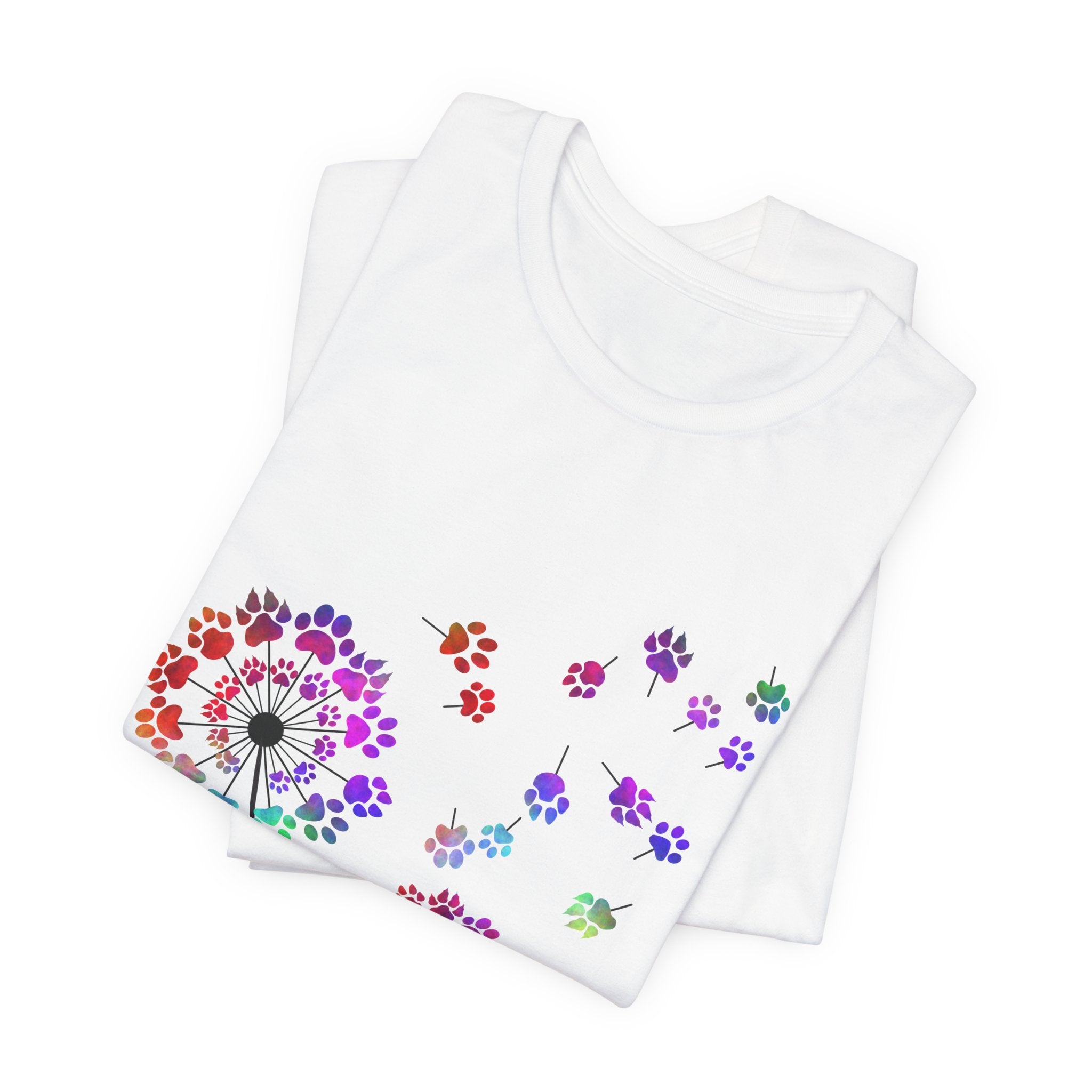Paw Print Dandelion T-Shirt | Dog Lover Gift for Fur Parents