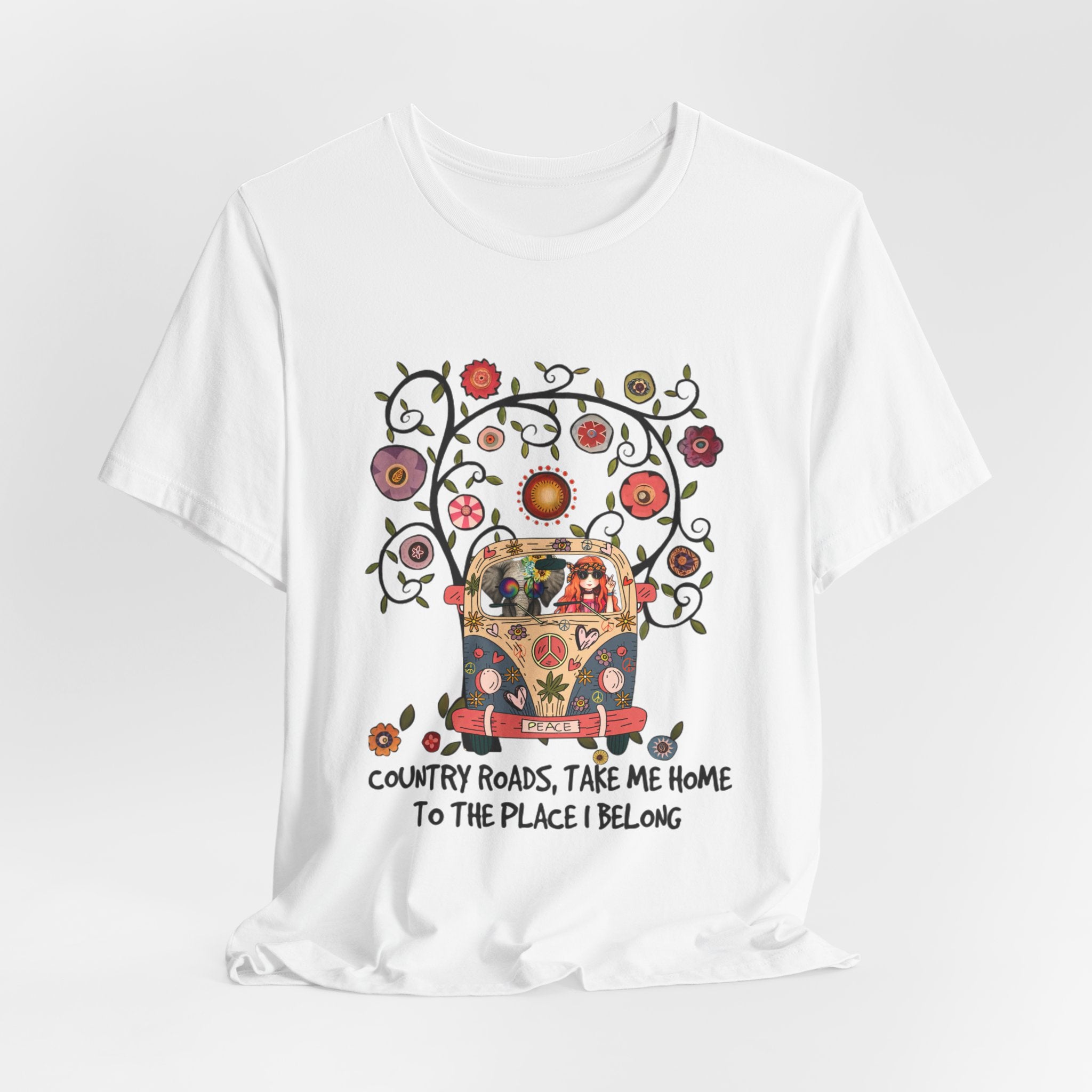 Country Roads Take Me Home T-Shirt | Hippie Soul Gift