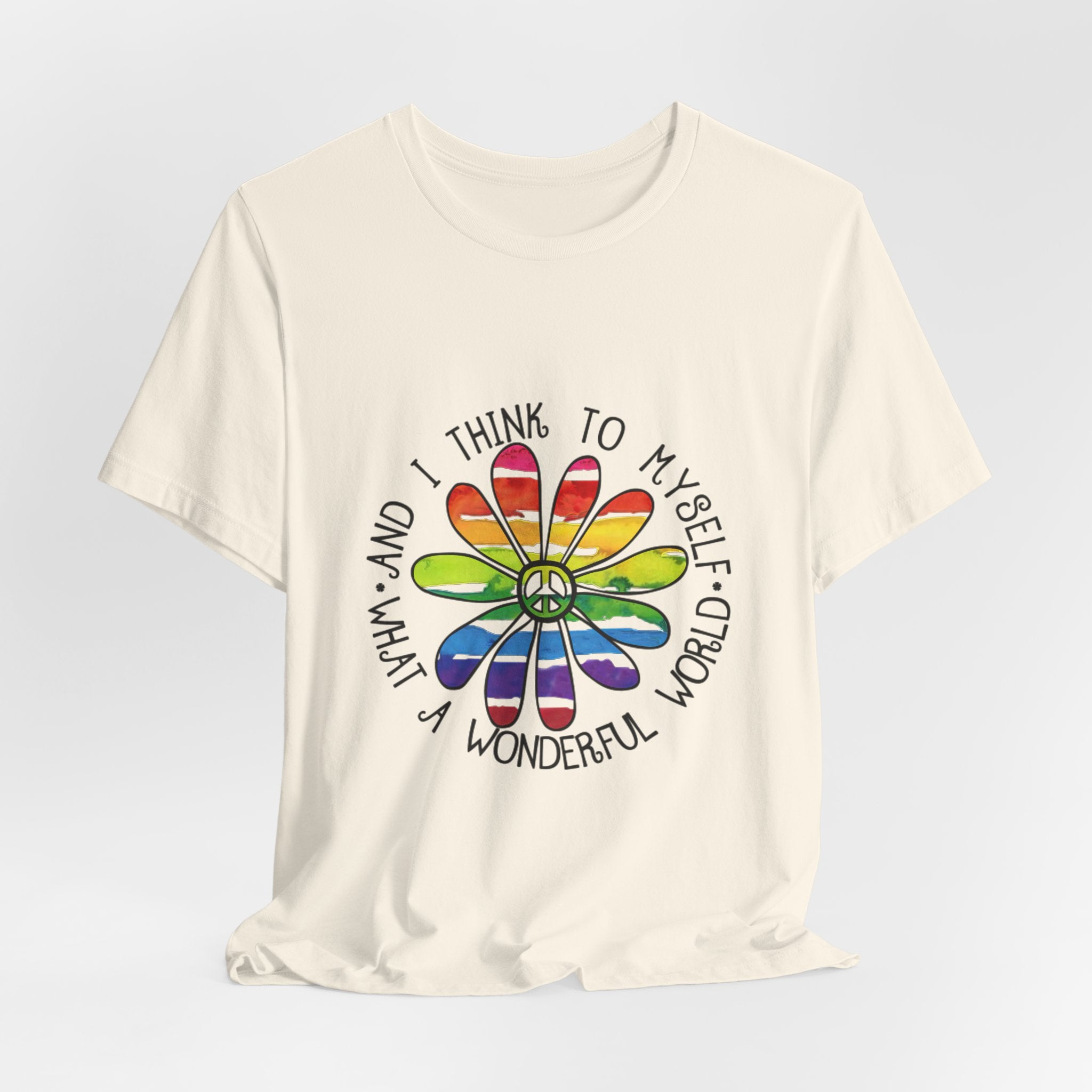 What A Wonderful World T-Shirt | Hippie Peace Lover Gift