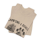 Camping & Dogs Make Me Happy T-Shirt | Dog Lover Gift