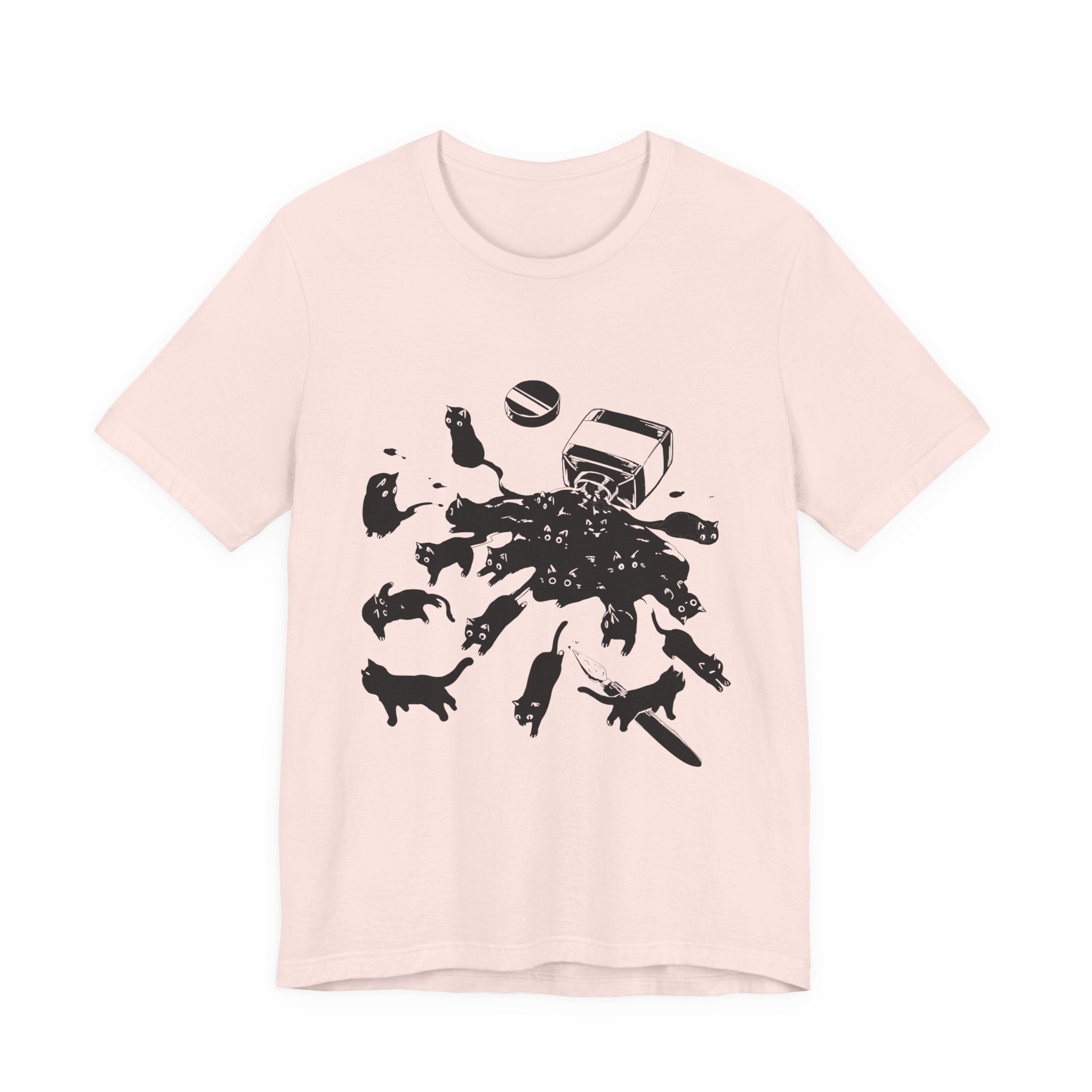 Mischievous Ink Cats T-Shirt | Cat Lover Gift