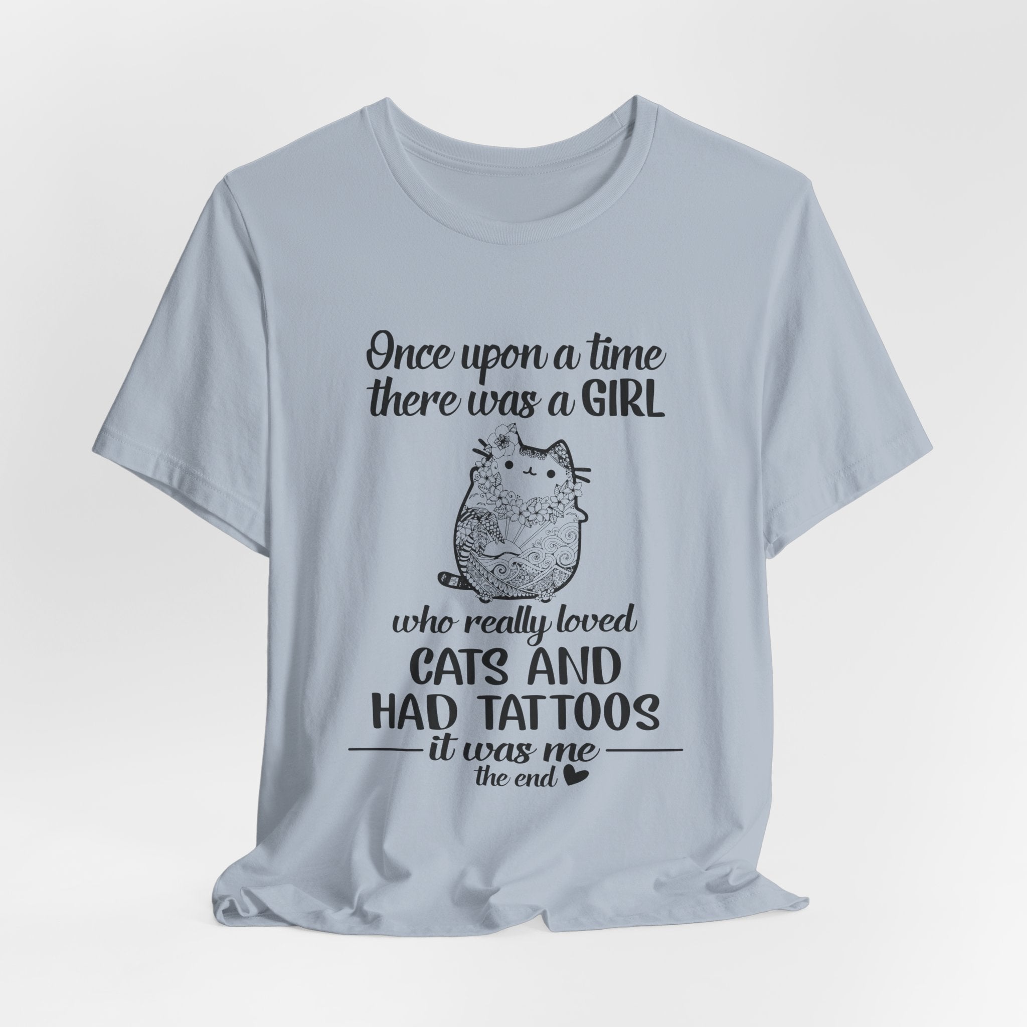 Girl Who Loved Cats & Tattoos T-Shirt | Cat Lover Gift