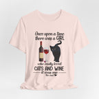 Once Upon A Time Cat & Wine T-Shirt | Cat Lover Gift for Her