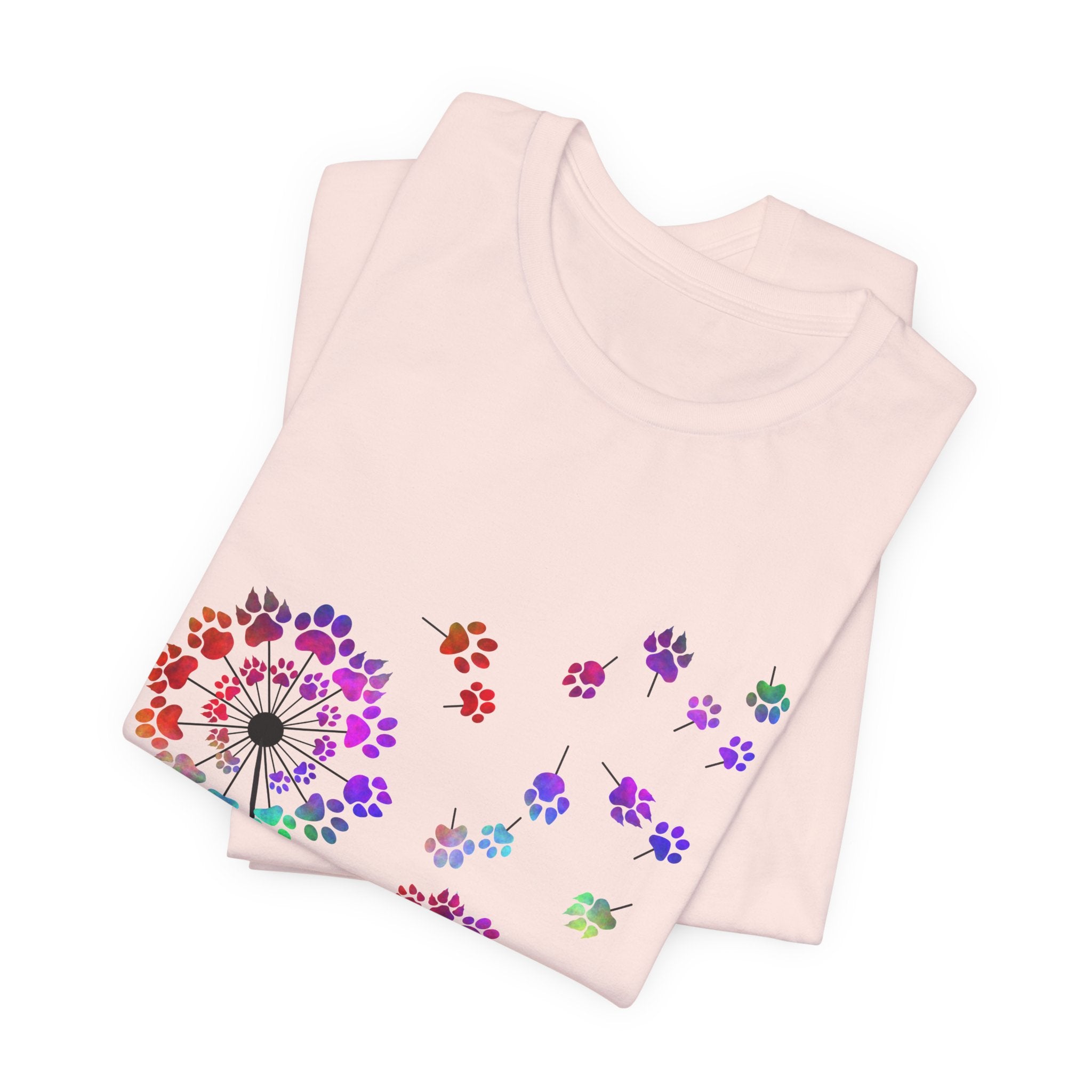 Paw Print Dandelion T-Shirt | Dog Lover Gift for Fur Parents