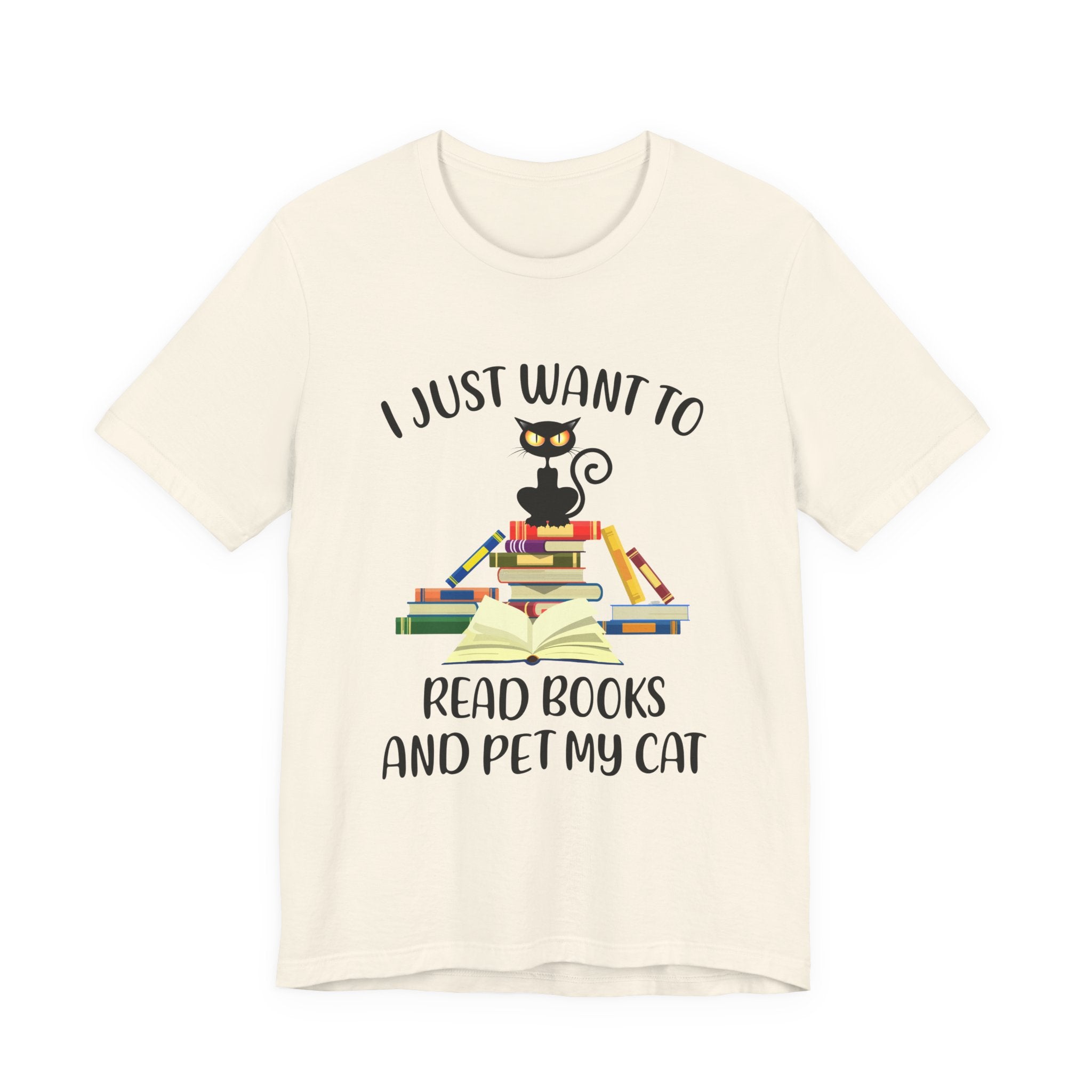I Just Want To Read Books T-Shirt | Cat Lover Gift