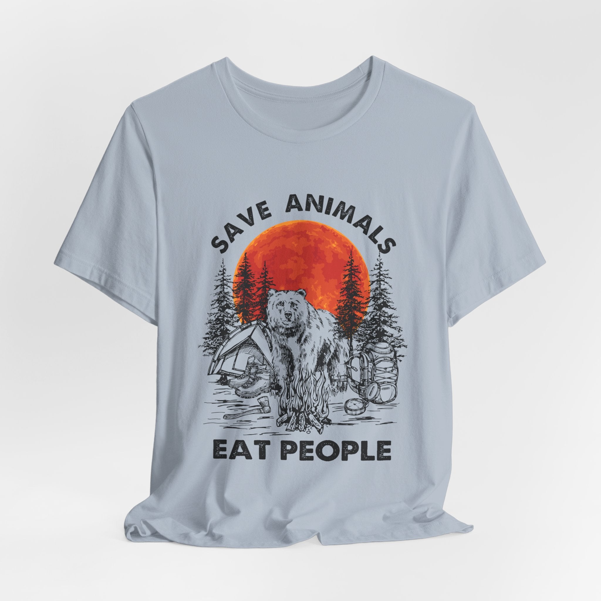 Save Animals Eat People T-Shirt | Funny Bear Camper Gift