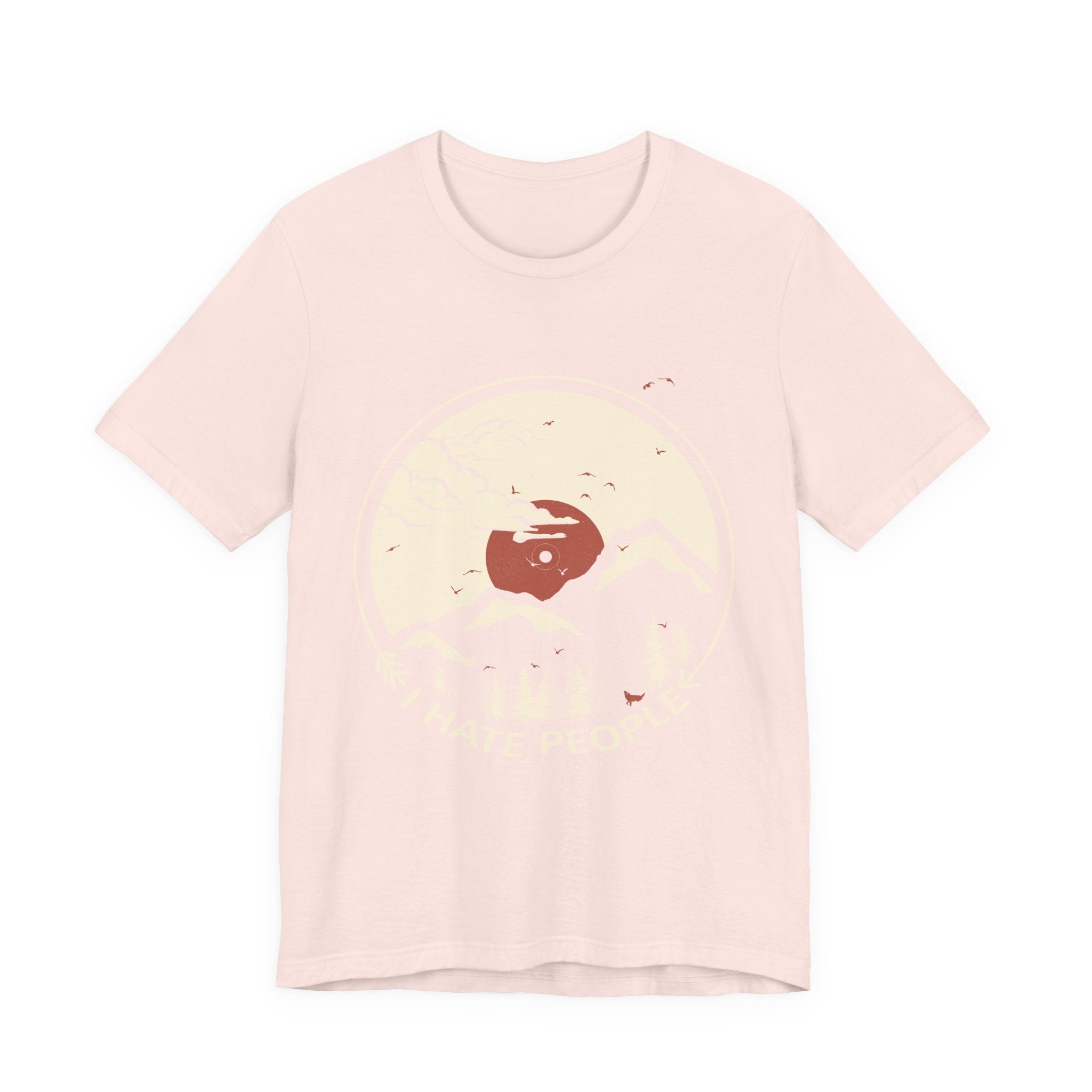 I Hate People T-Shirt | Solitary Camper Dog Lover Gift