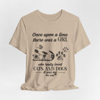 Girl Who Loved Cats & Dogs T-Shirt | Dog Lover Gift