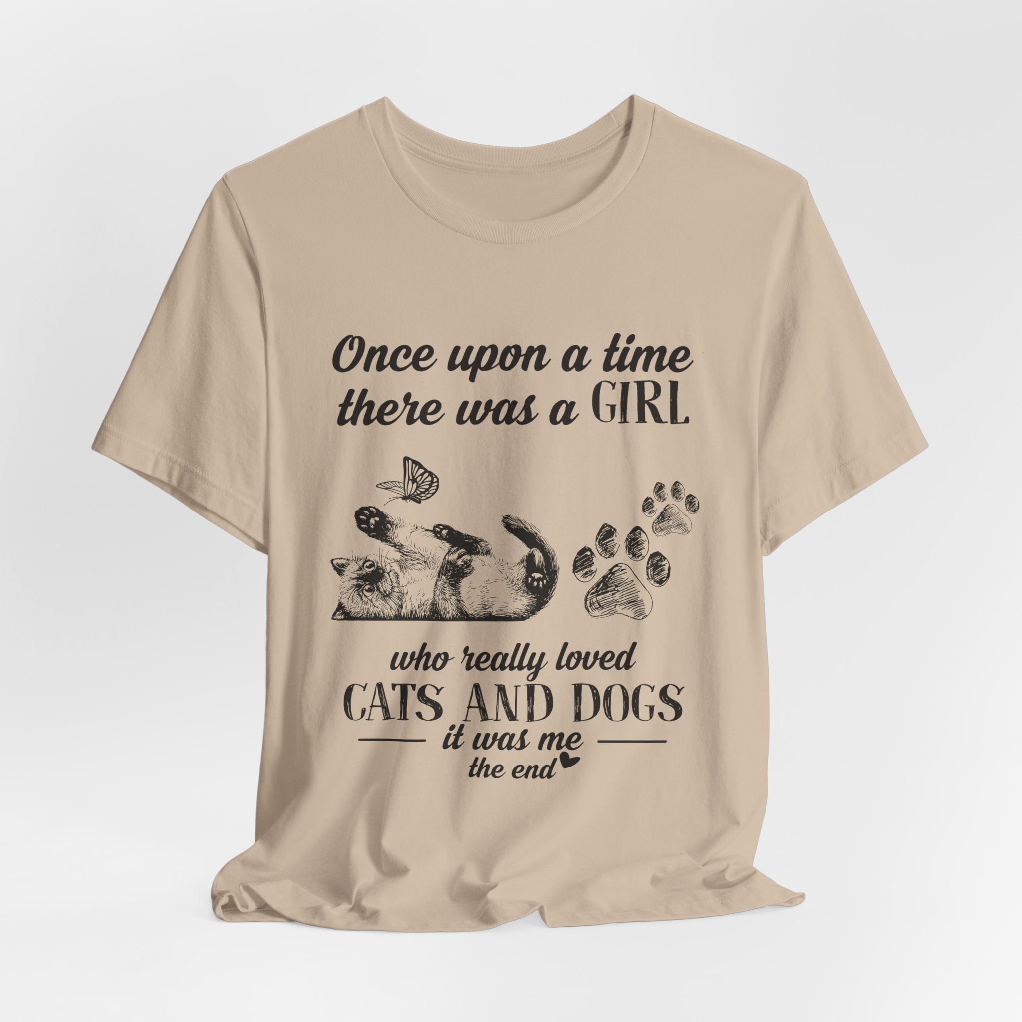 Girl Who Loved Cats & Dogs T-Shirt | Dog Lover Gift