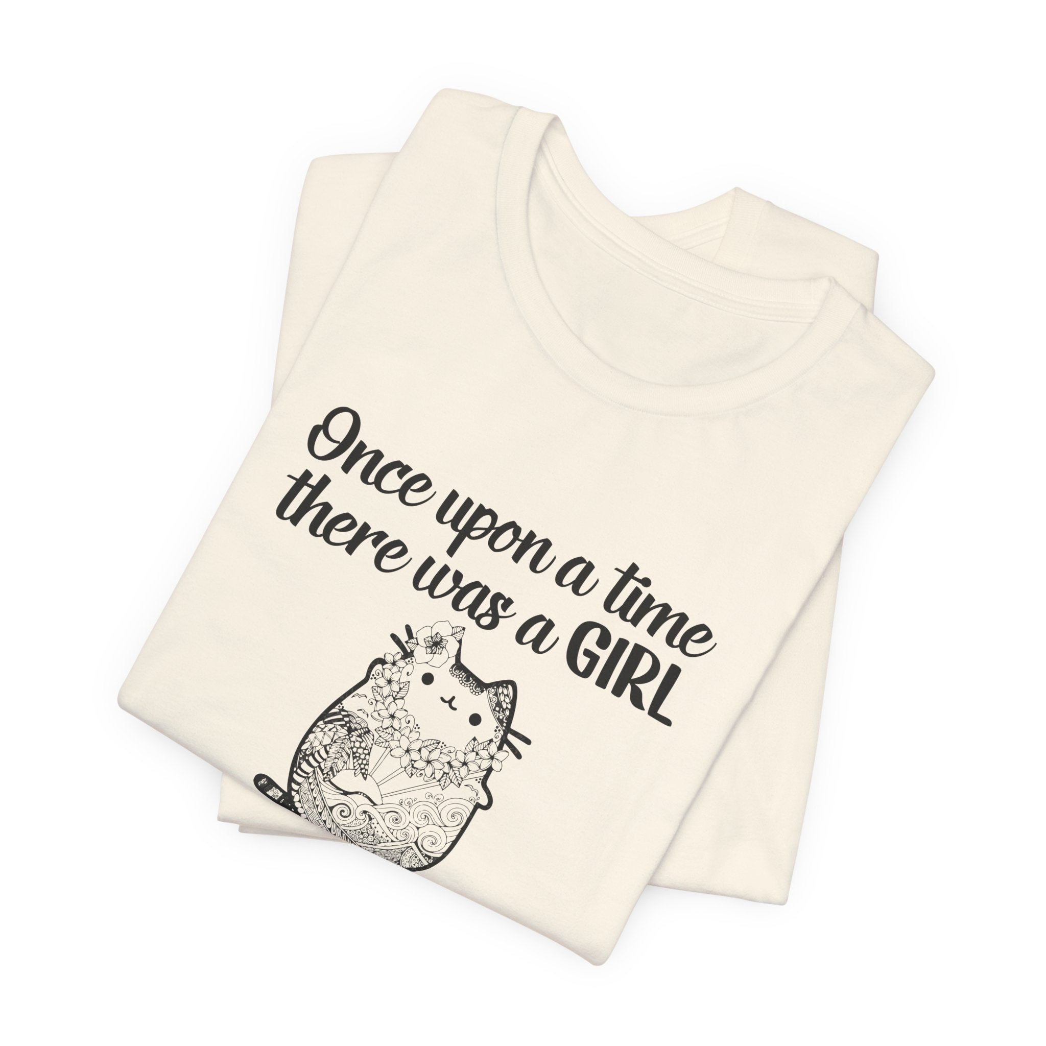 Girl Who Loved Cats & Tattoos T-Shirt | Cat Lover Gift