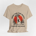 Here For The Dogs Humans Are Gross T-Shirt | Dog Lover Camper Gift