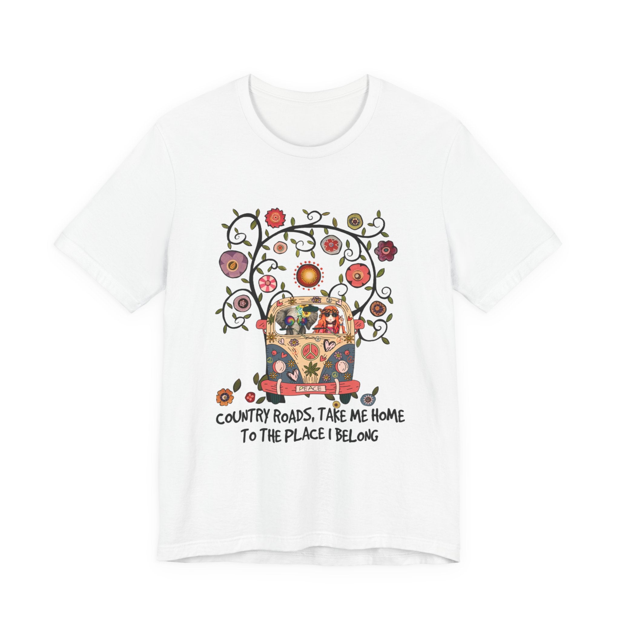 Country Roads Take Me Home T-Shirt | Hippie Soul Gift