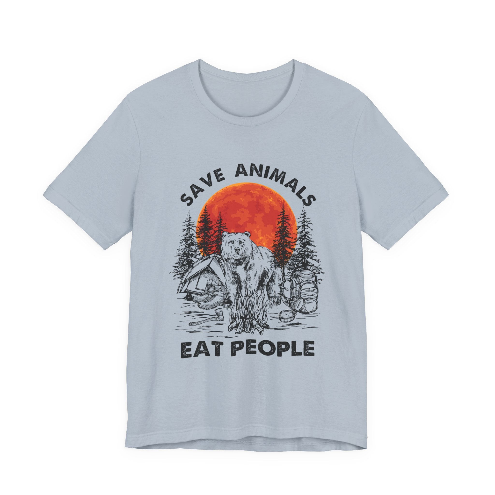 Save Animals Eat People T-Shirt | Funny Bear Camper Gift