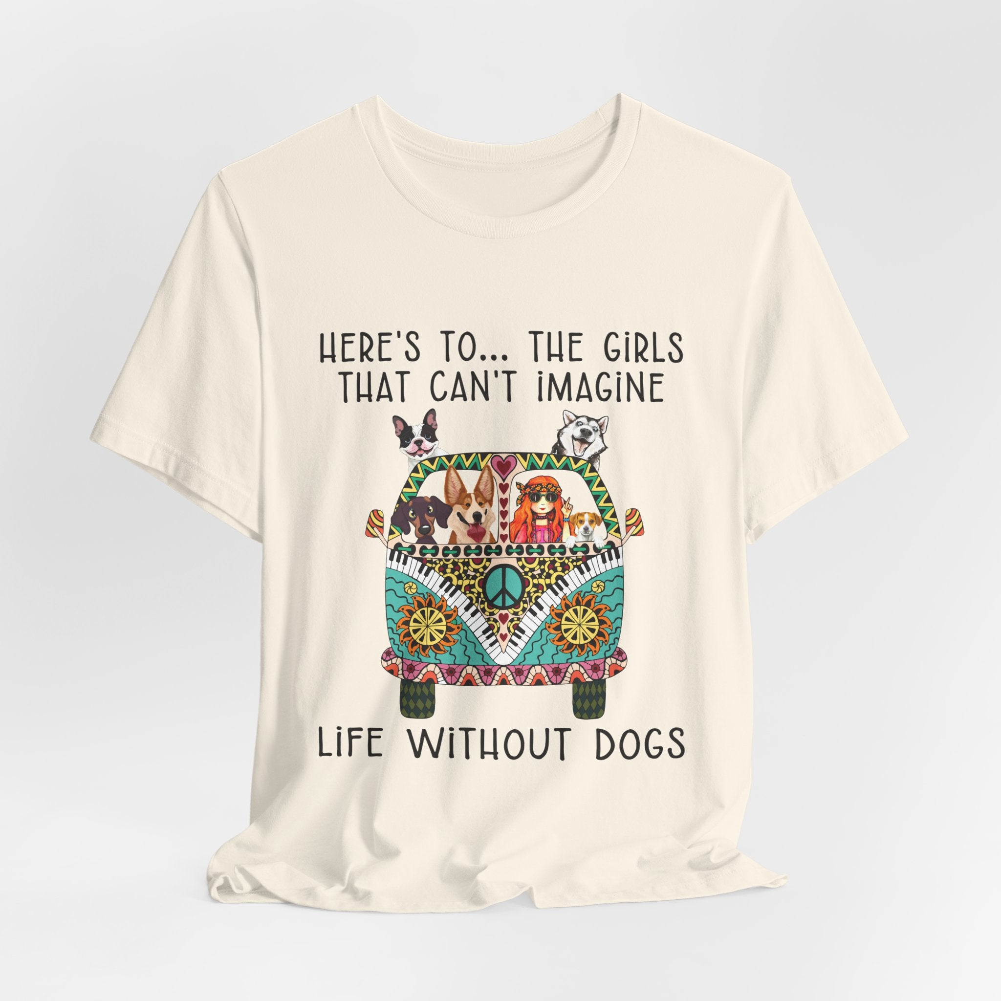 Girls Can't Imagine Life Without Dogs T-Shirt | Dog Mom Gift