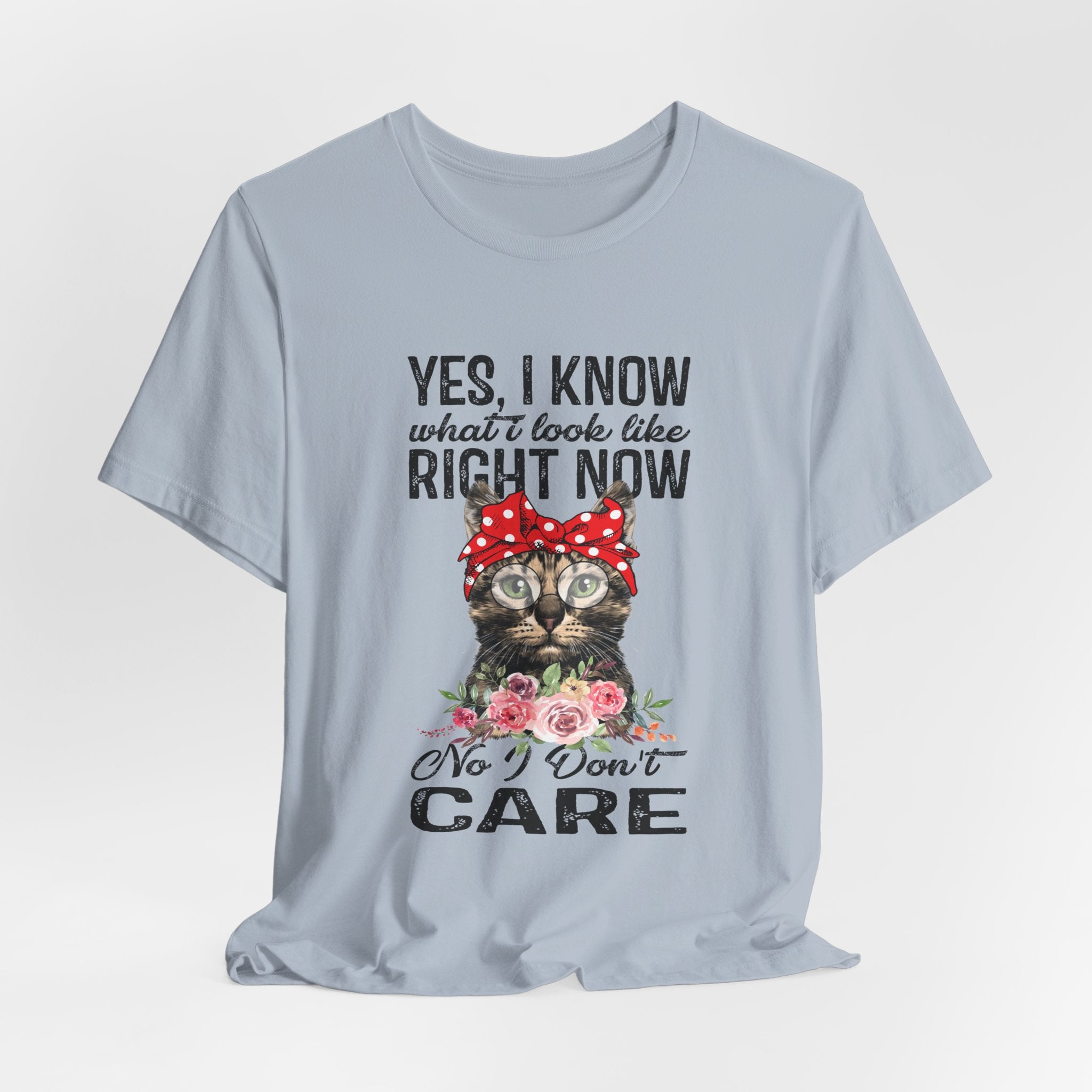 No I Don't Care Cat T-Shirt | Sassy Cat Lover Gift