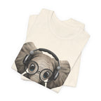 Nerdy Elephant with Headphones T-Shirt | Elephant Lover Gift