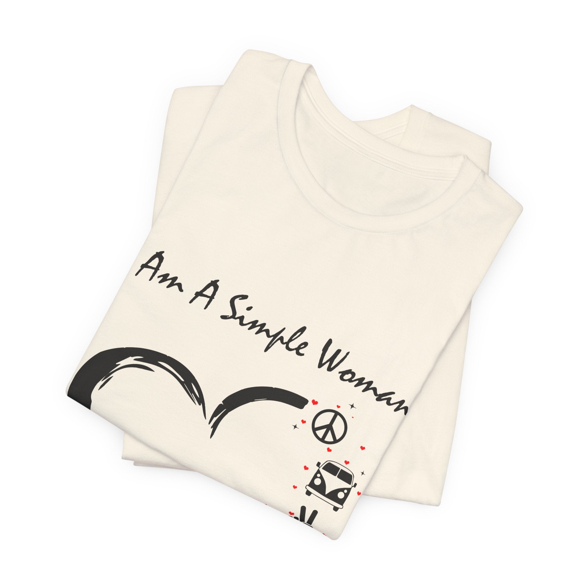 I Am A Simple Woman Peace Love Dog T-Shirt | Dog Mom Gift