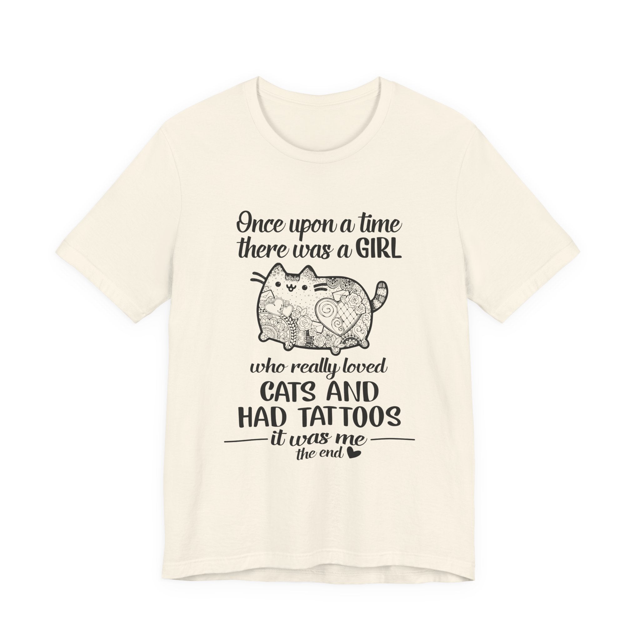 Once Upon a Time Cat & Tattoos T-Shirt | Tattooed Cat Lover Gift