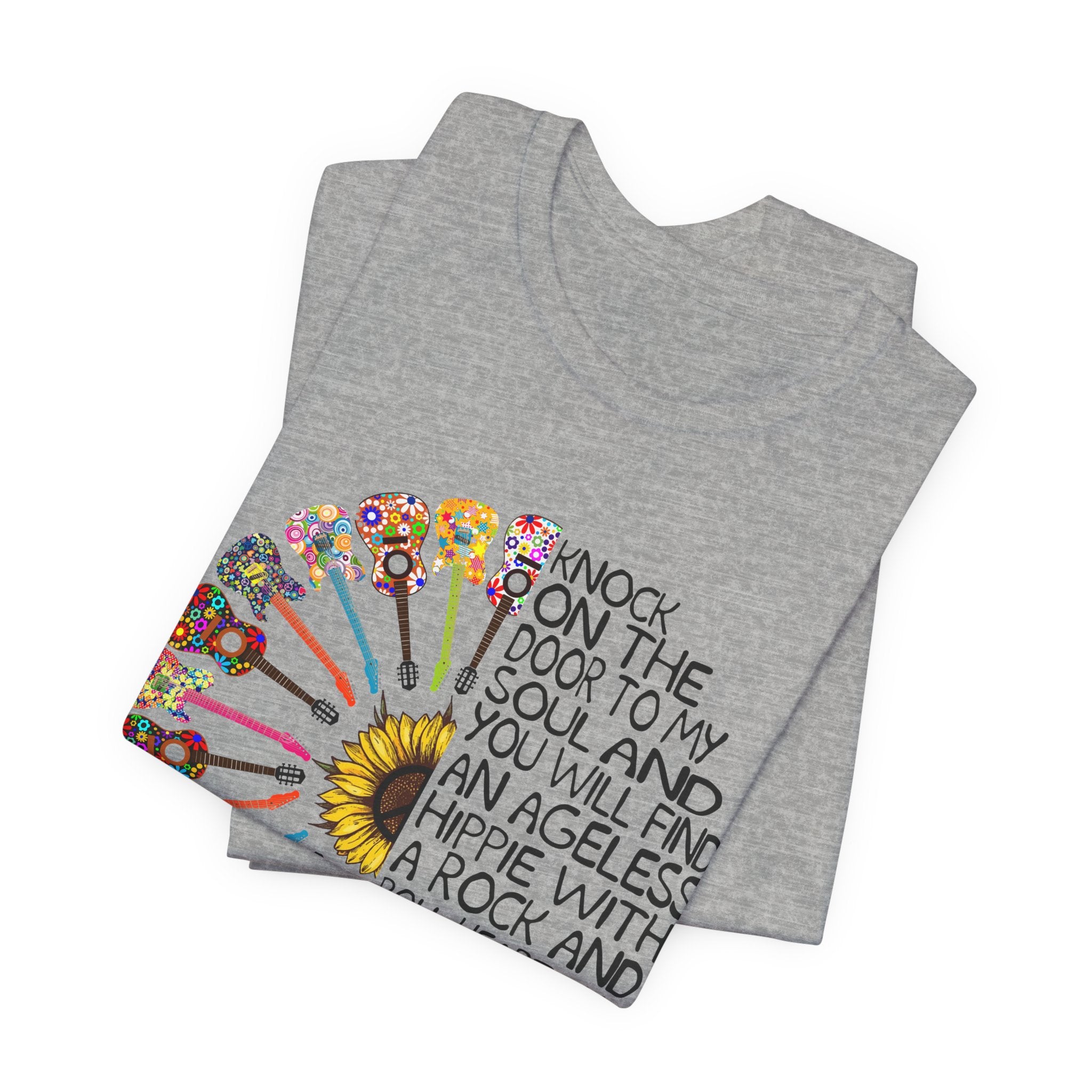 Ageless Hippie Soul Rock & Roll Heart T-Shirt | Peace Lover Gift