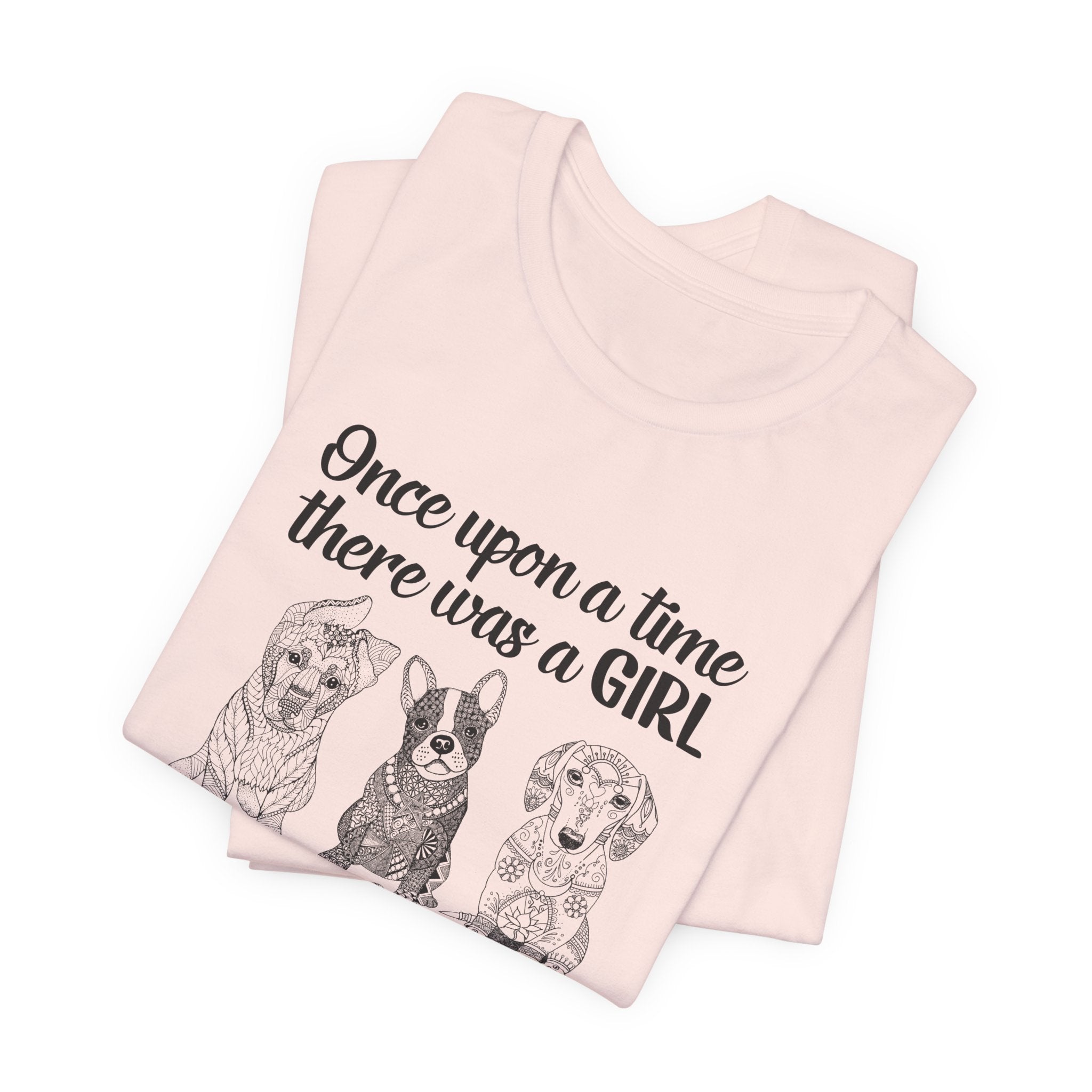 Girl Loved Dogs & Tattoos T-Shirt | Dog Lover Gift for Her