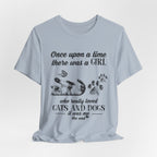 Girl Who Loved Cats & Dogs T-Shirt | Dog Lover Gift
