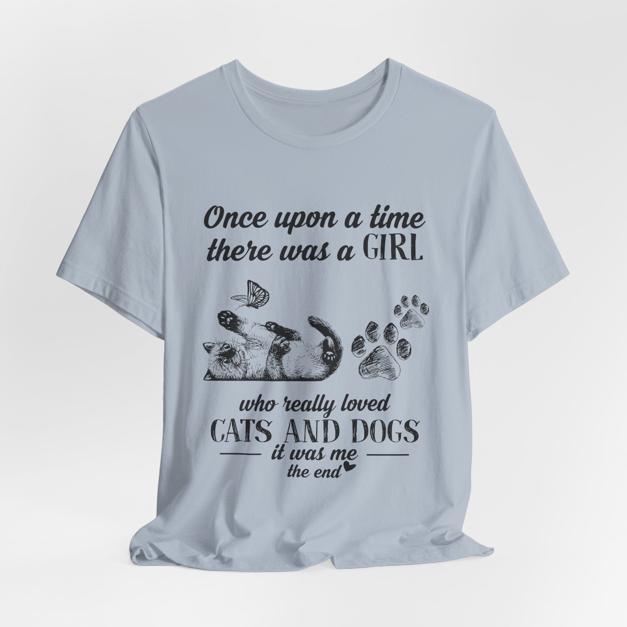 Girl Who Loved Cats & Dogs T-Shirt | Dog Lover Gift