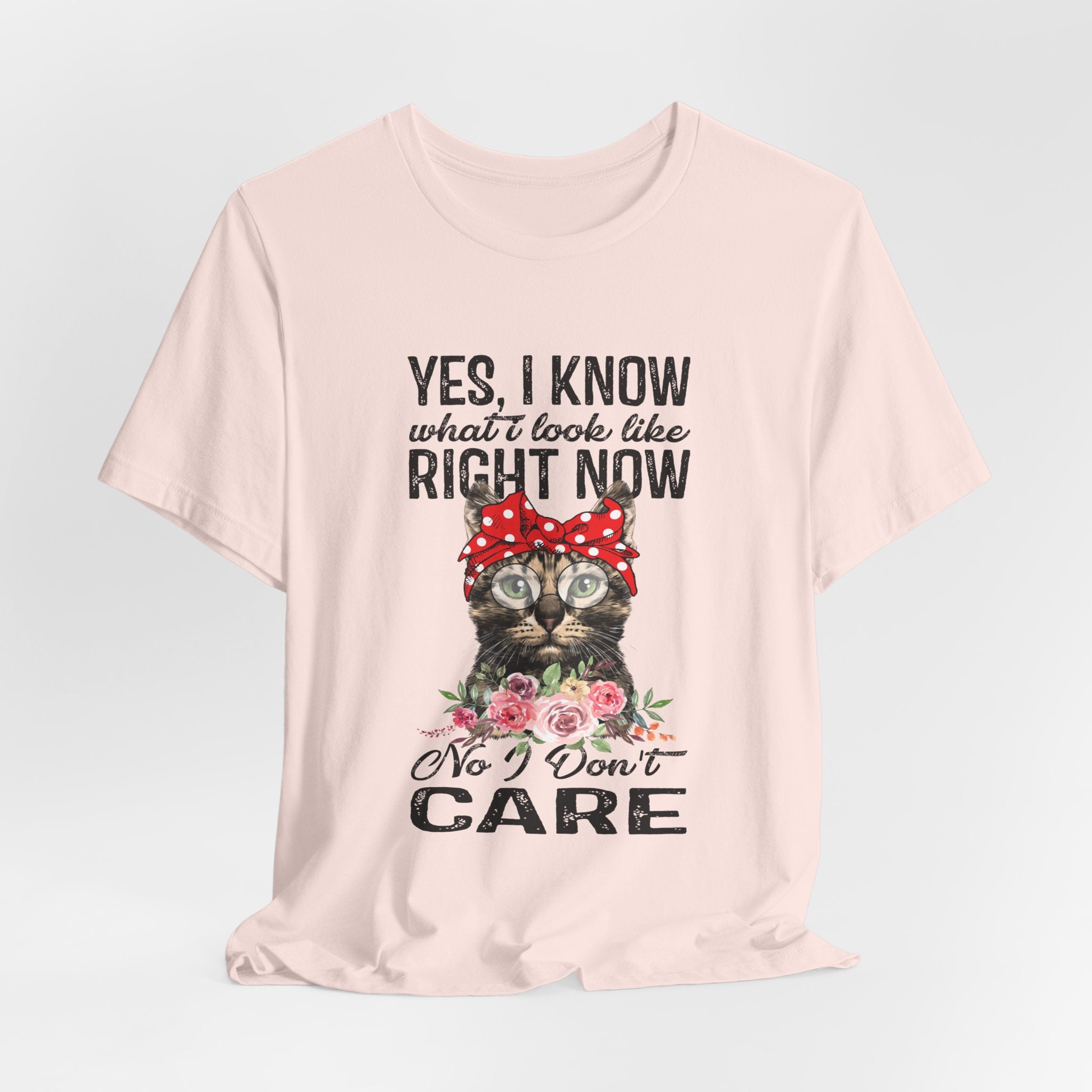 No I Don't Care Cat T-Shirt | Sassy Cat Lover Gift