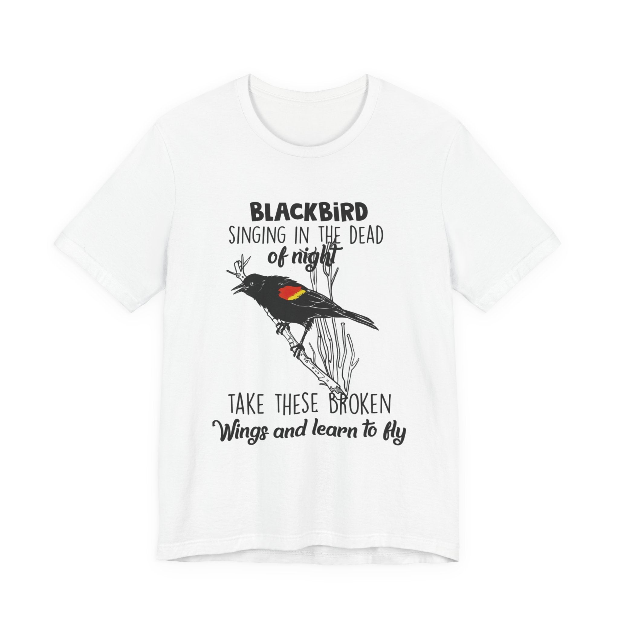 Blackbird Learn to Fly T-Shirt | Free Spirit Hippie Gift