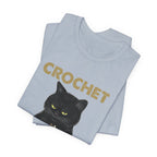 Crochet Because Murder Is Wrong T-Shirt | Funny Cat Lover Gift