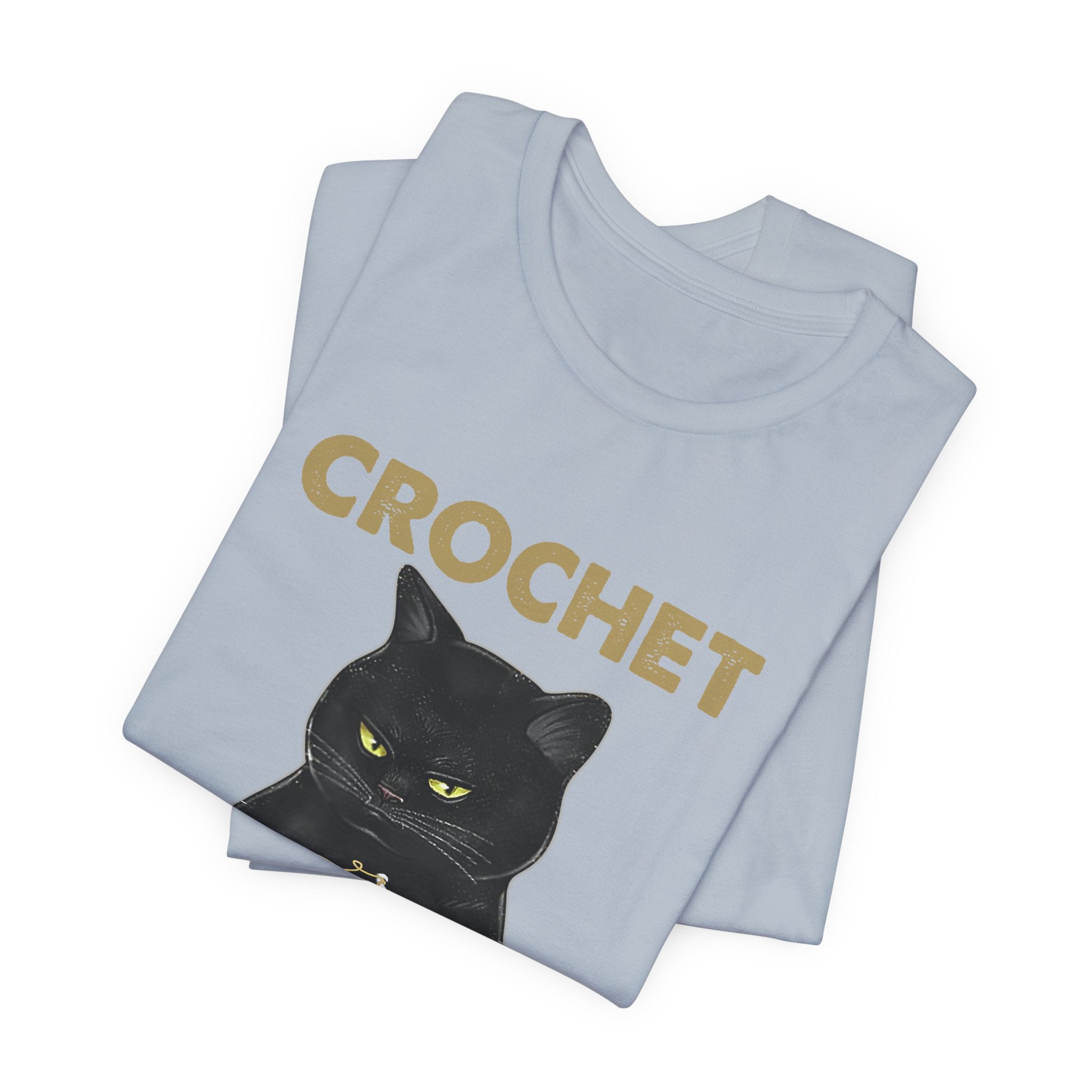 Crochet Because Murder Is Wrong T-Shirt | Funny Cat Lover Gift