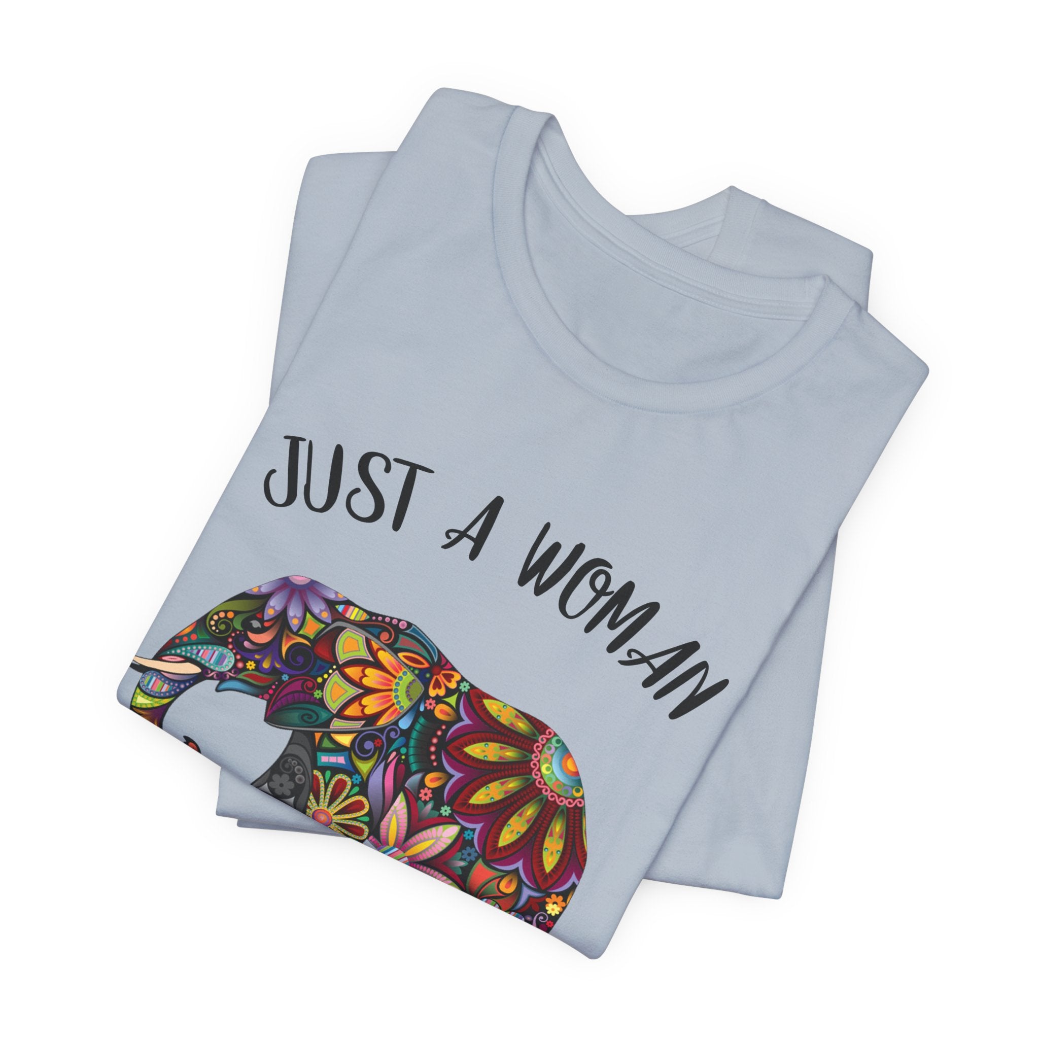 Just A Woman Who Love Elephants And Has Tattoos T-Shirt | Elephant Fan Gift